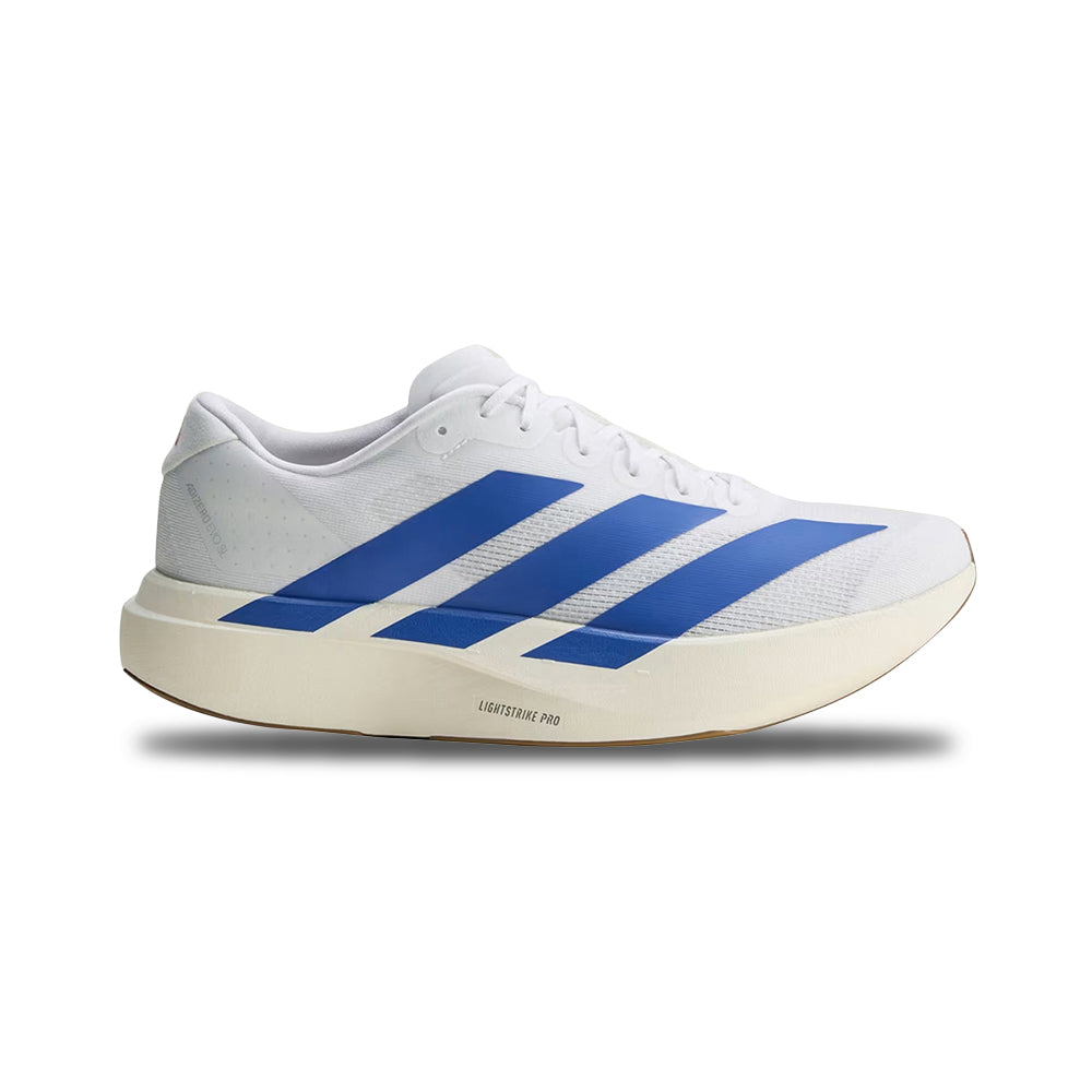 adidas Men's Adizero Evo SL Cloud White/Royal Blue/Pure Ruby / 8 adidas Men's Adizero Evo SL Cloud White/Royal Blue/Pure Ruby / 8