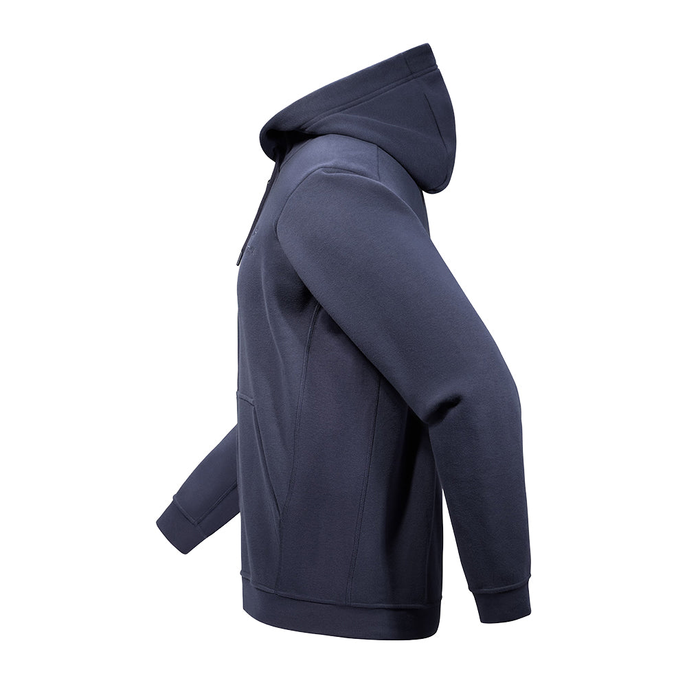 Arc'Teryx Mens Emblem Fleece Full-Zip H Fleece Jackets in Black Color
