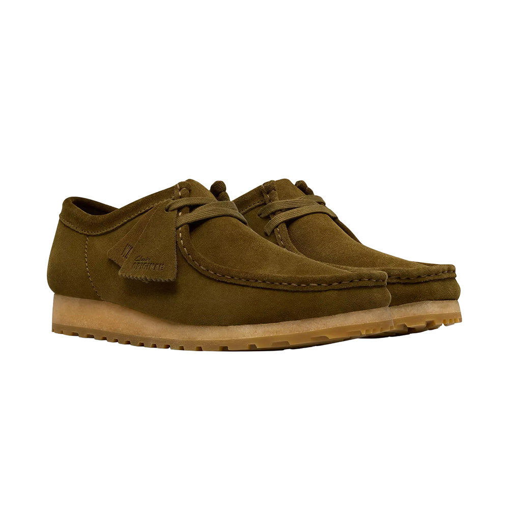 Clarks Mens Wallabee Rb Casual Shoes in Green Color