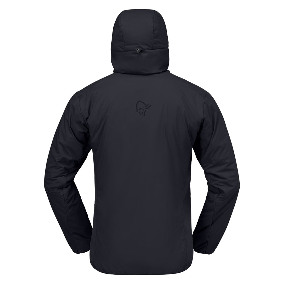 Norrona Mens Thermo Zip Hood M Midlayer in Black Color