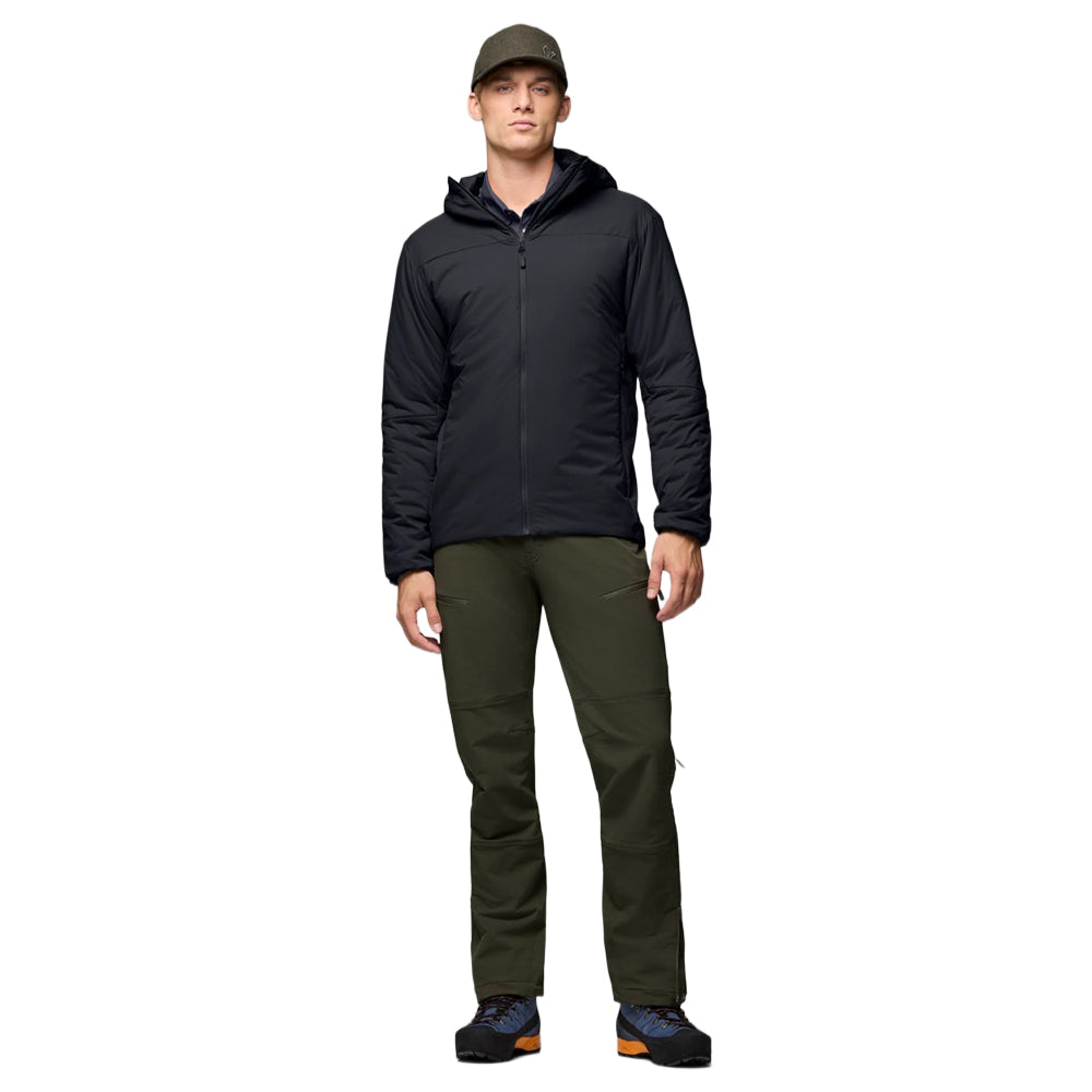 Norrona Mens Thermo Zip Hood M Midlayer in Black Color