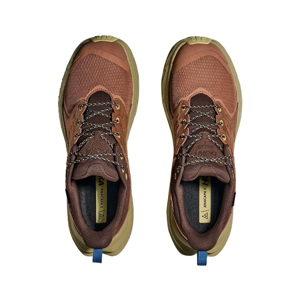 Hoka Mens Anacapa 2 Low GORE-Tex Boots in Brown Color