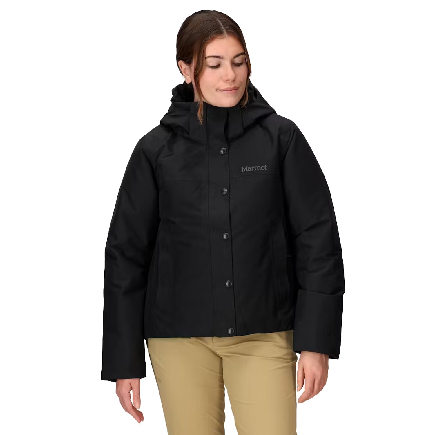 marmot ダウンジャケット　レディース　Lサイズ　黒 Marmot Womens Chelsea Down Waterproof Short Coat | 001-BLACK