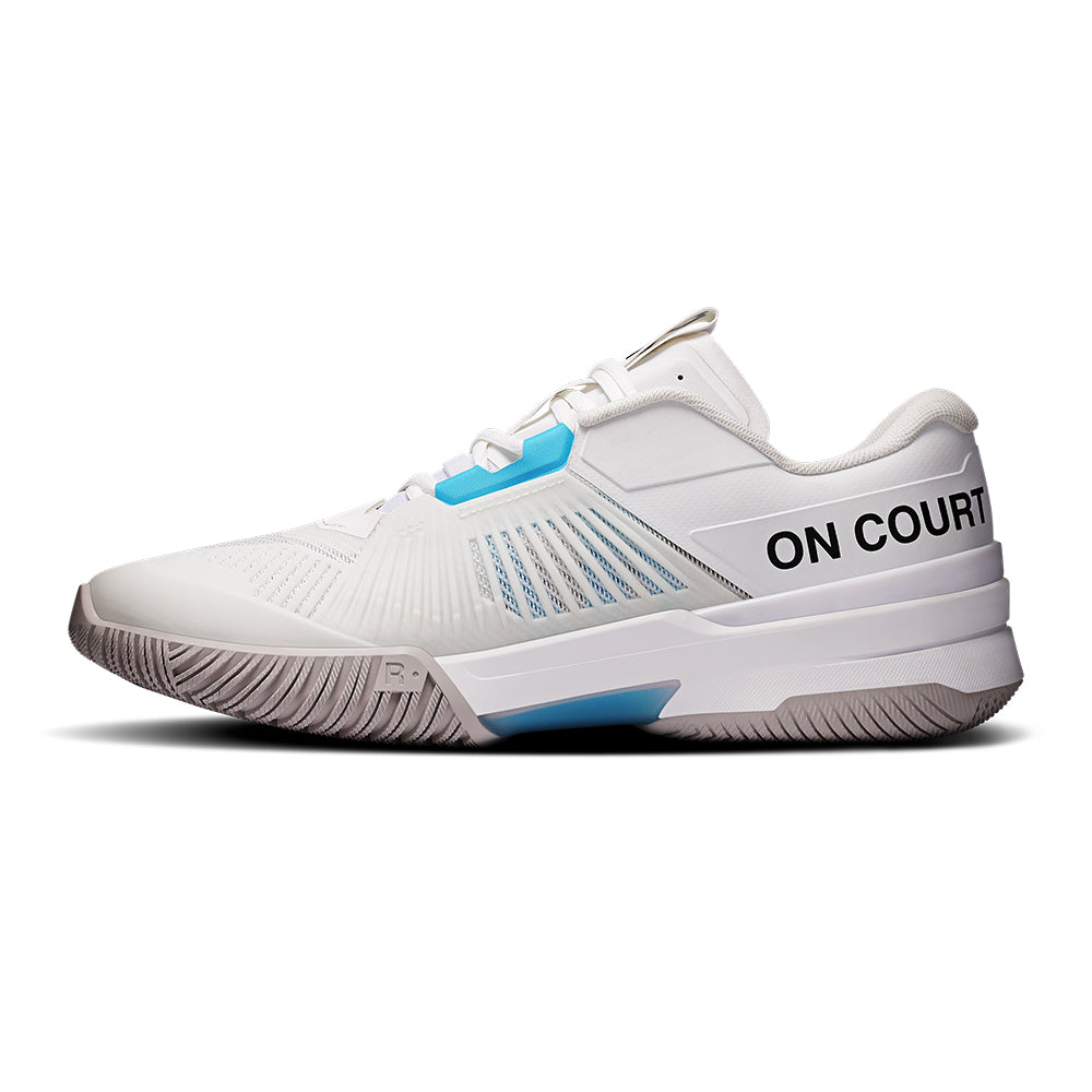 On Mens The Roger Pro Fire M Tennis Shoes in White Color