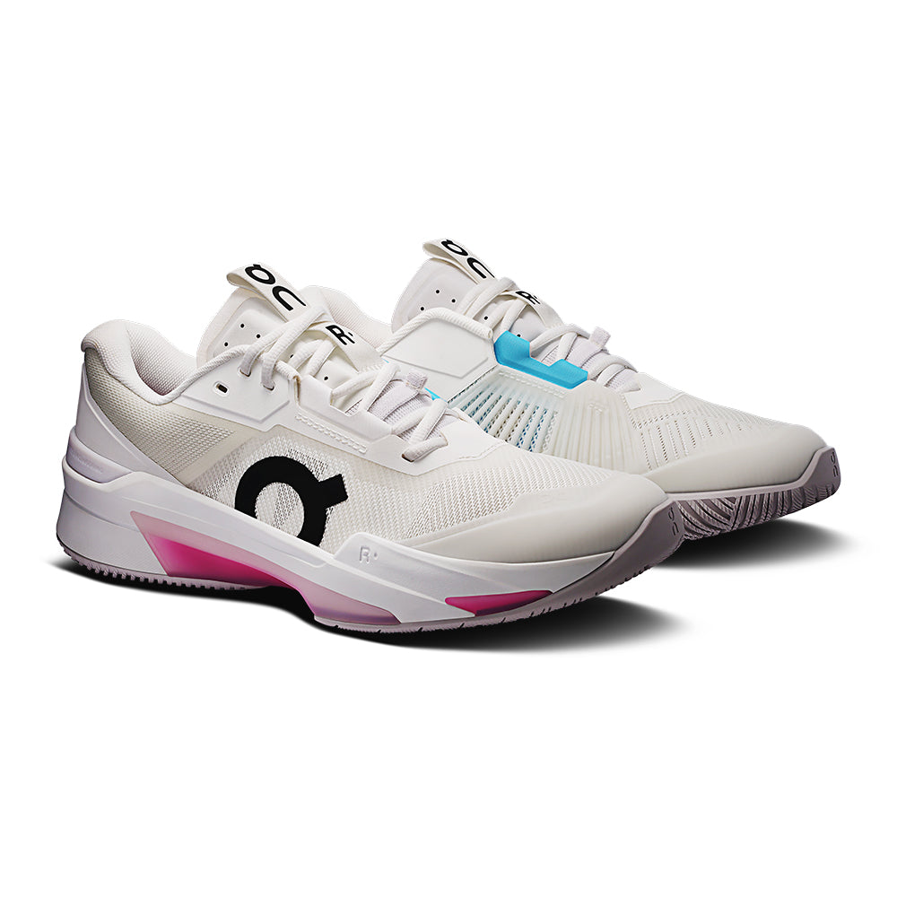 On Mens The Roger Pro Fire M Tennis Shoes in White Color