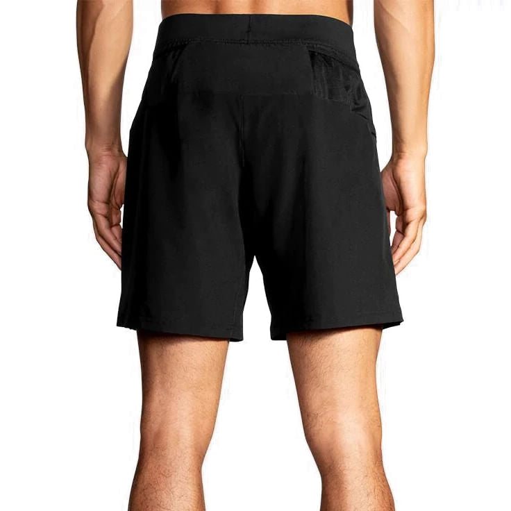 Brooks Mens Sherpa 7 2 In 1 Short in Black Color
