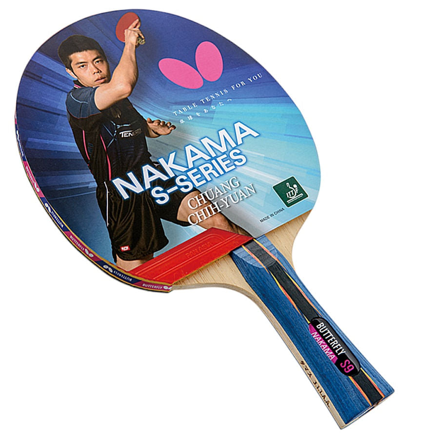 Butterfly Table Tennis Nakama S-9 Table Tennis Racquets in Multi Color