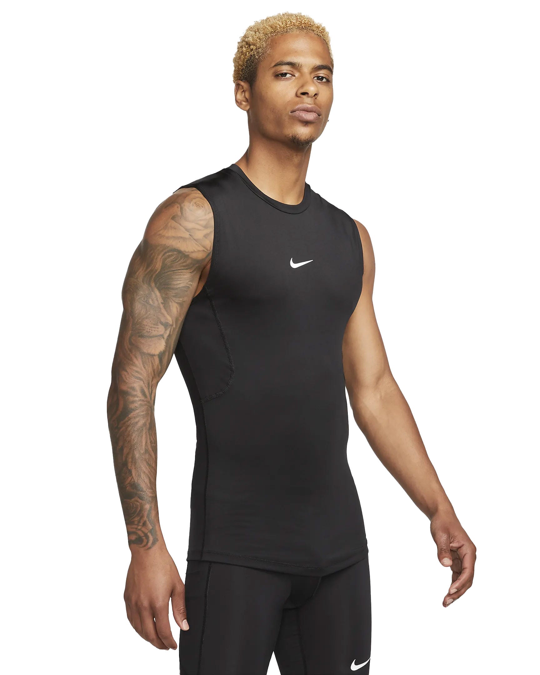 Nike Mens Pro Slvls Tops in Black Color
