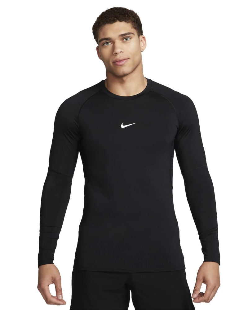 Nike Mens Pro Dri-Fit Long Sleeve Top BLACK/WHITE – Paragon Sports
