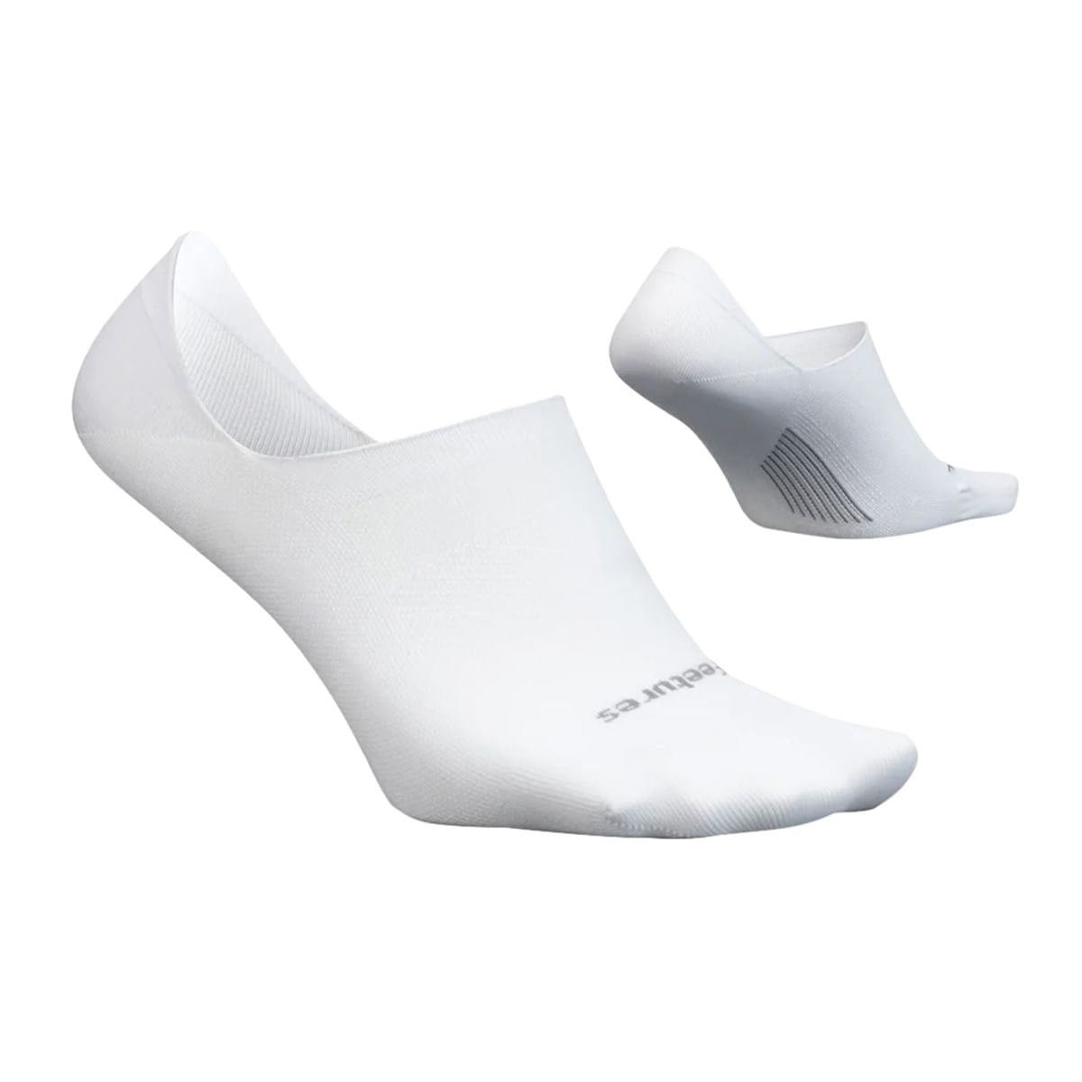 Feetures Unisex Elite Invisible Socks in White Color