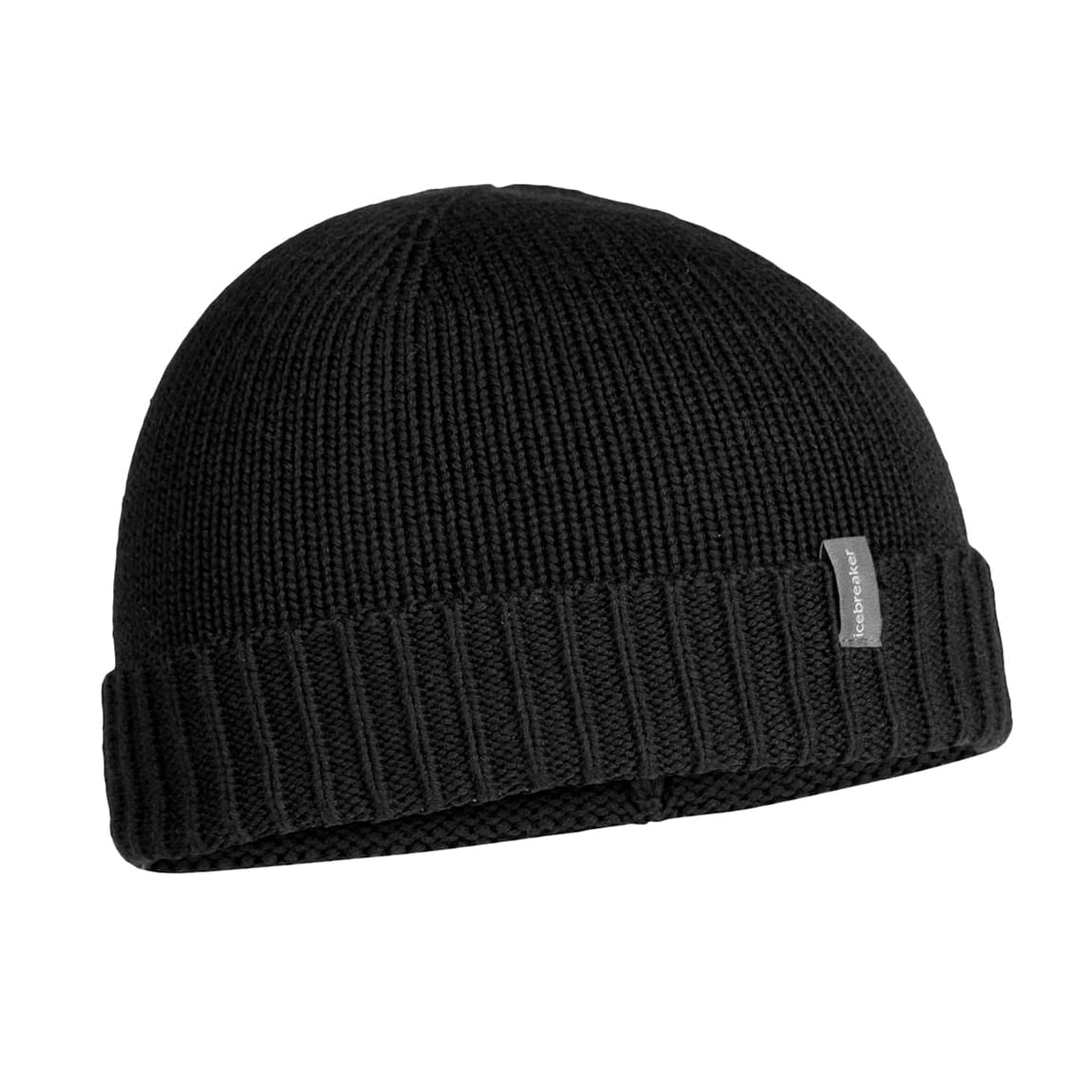Icebreaker Unisex Vela Cuff Beanie Winter Hats in Black Color