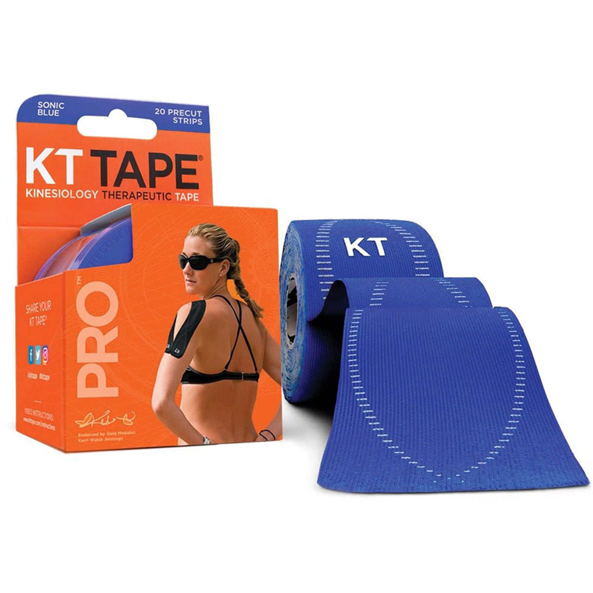 KT TAPE PRO 20 P.STRIPS | SONIC BLUE