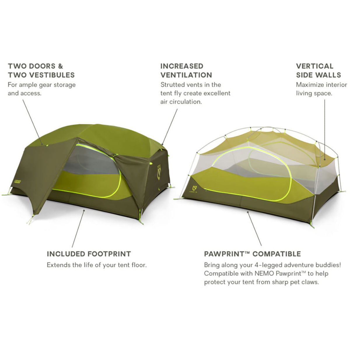 AURORA 3P TENT | NOVA GREEN