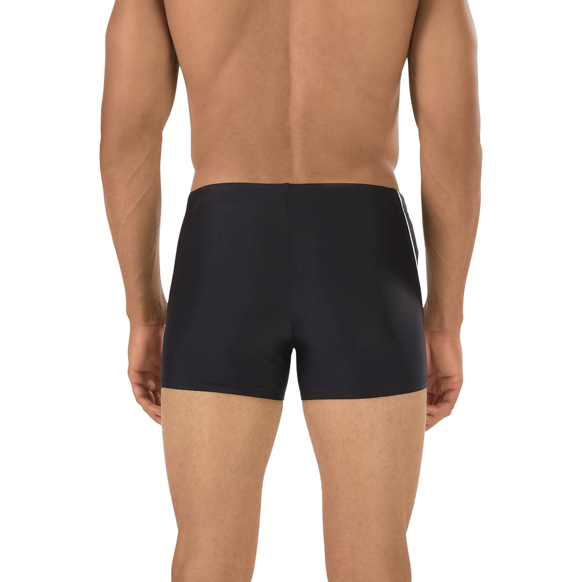 Speedo Mens Fiteness Splice Sq Leg Swimsuits in Black Color