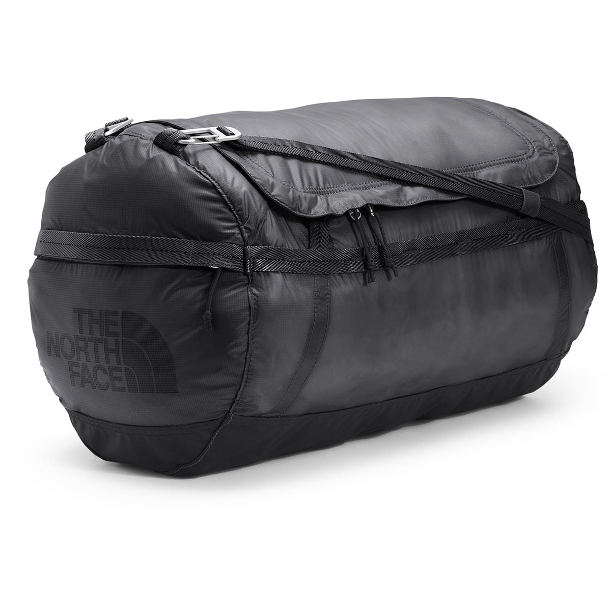 The North Face Flyweight Duffel: Asphalt Grey / Black