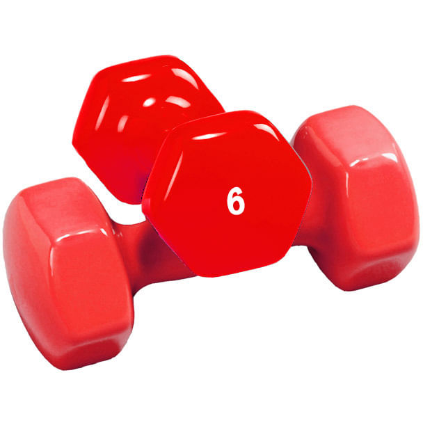 Troy Barbell 6 Lb Vinew york liberty Db Fitness Weights in Red Color