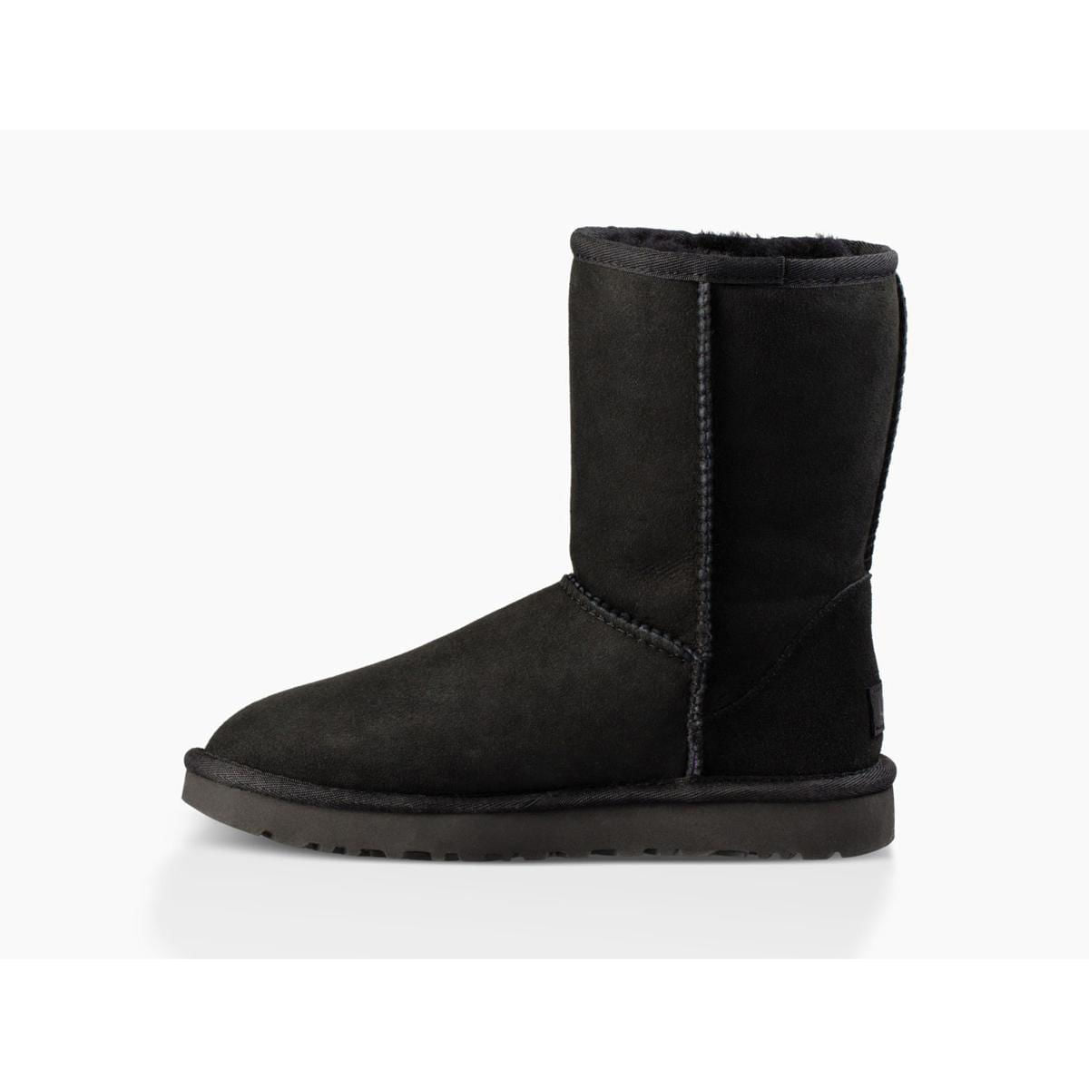 Ugg Womens L Classic Short II Boots in Black Color