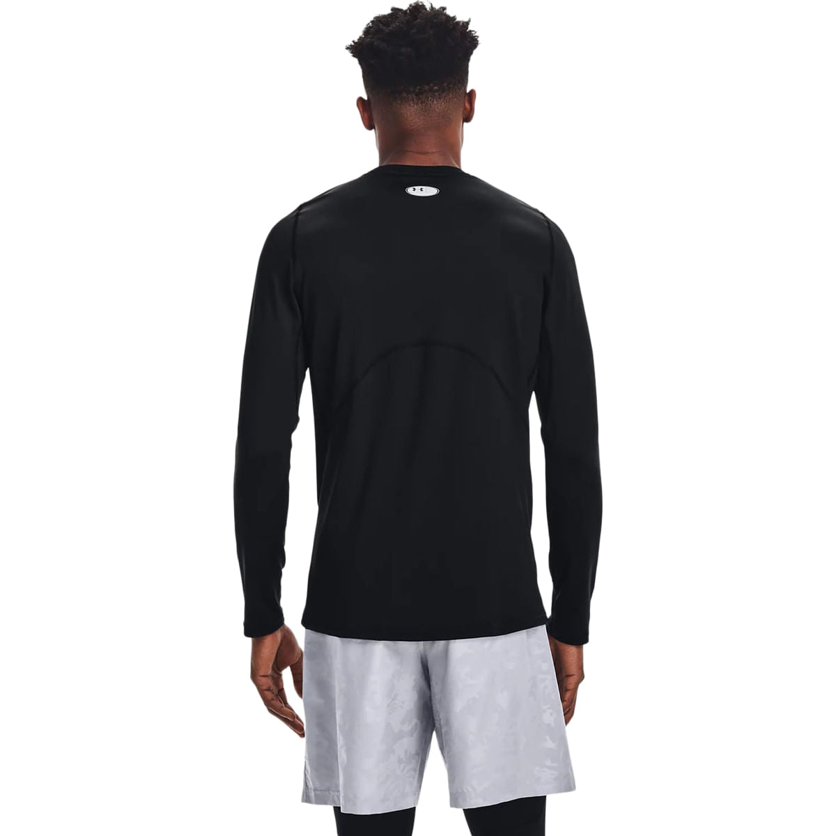 Under Armour Mens Cg Armour Fitted Mock Tops in Black Color
