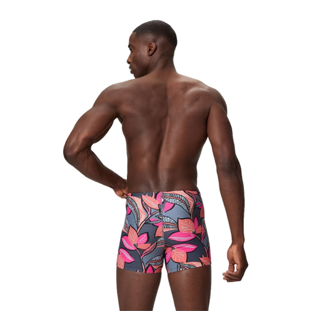 Speedo Mens Print Beachsquare Leg Swimsuits in Multi Color