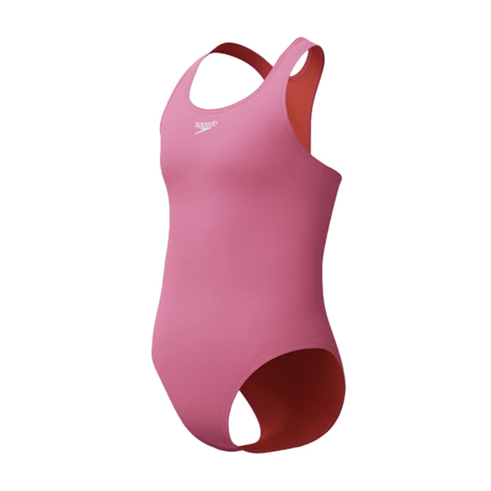 Speedo Kids Solid Racer Swimsuits in Pink Color