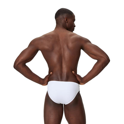 Speedo Mens Solid The Brief 1 5 Inch Swimsuits in White Color