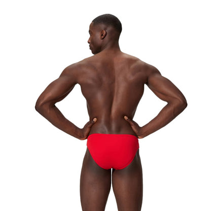 Speedo Mens Solid The Brief 1 5 Inch Swimsuits in Red Color