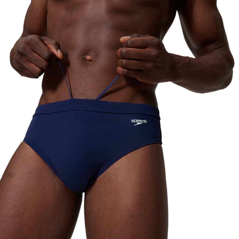 Speedo Mens Solid The Brief 3 In Swimsuits in Blue Color
