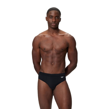 Speedo Mens Solid The Brief 3 In Swimsuits in Black Color