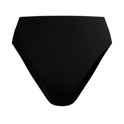 Speedo Womens Solid Cheeky Hi Biki Btt Swimsuits in Black Color