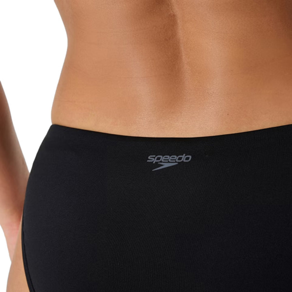 Speedo Womens Solid Classic Bikini Bot Swimsuits in Black Color