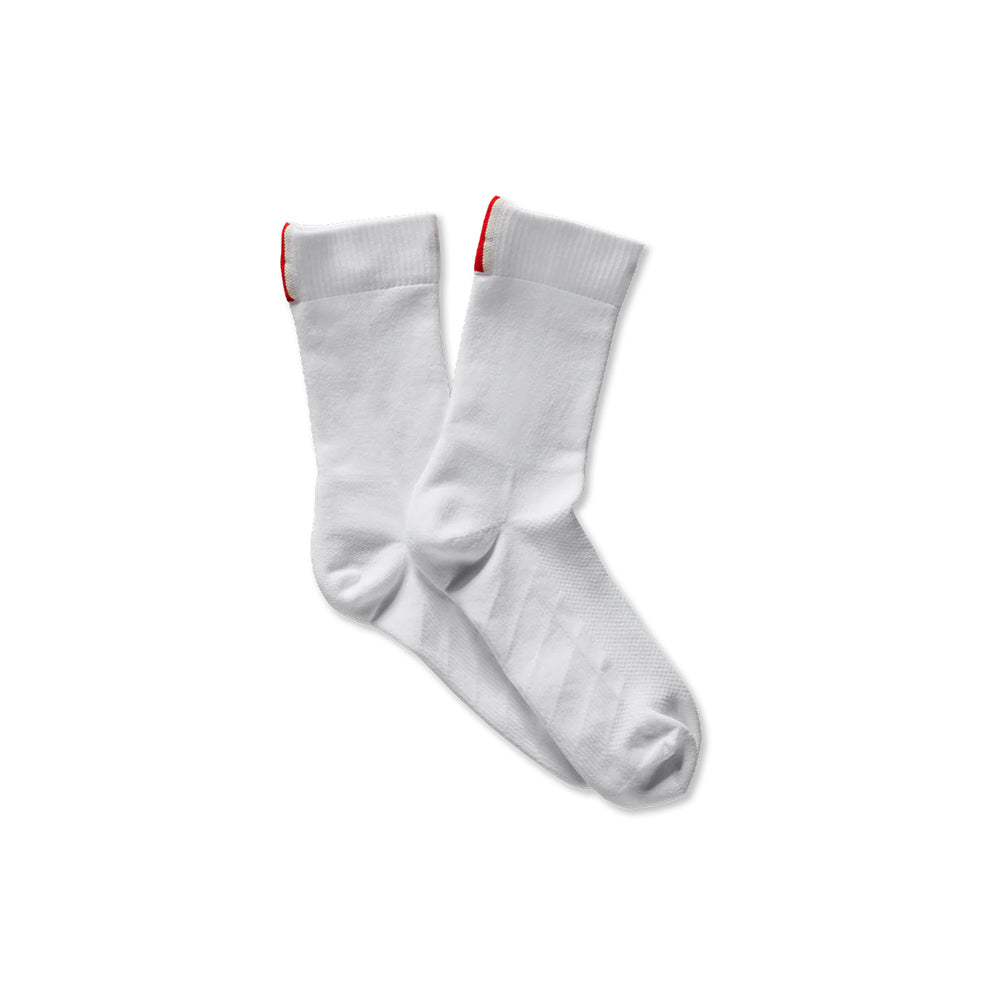 Tracksmith Unisex Speed Crew Socks in White Color