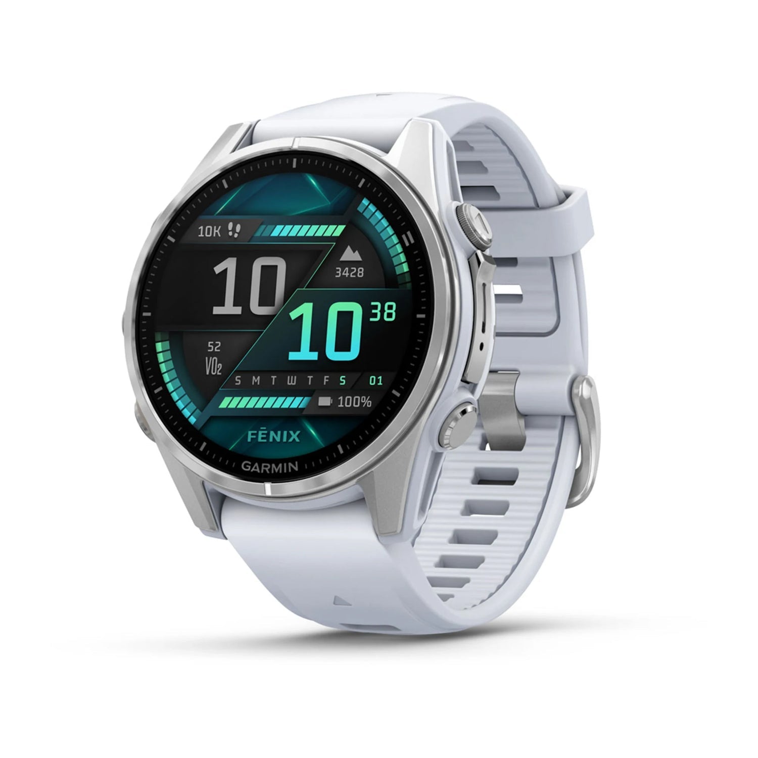 Garmin Unisex Fenix 8 43Mm Amoled Glass Smart Watches in White Color