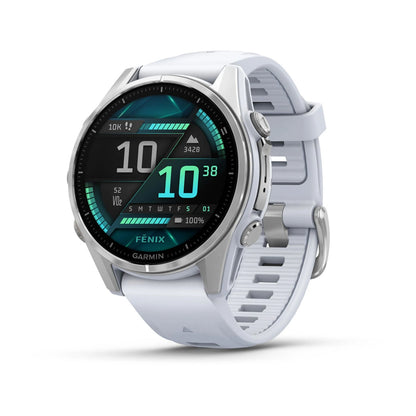 Garmin Unisex Fenix 8 43Mm Amoled Glass Smart Watches in White Color