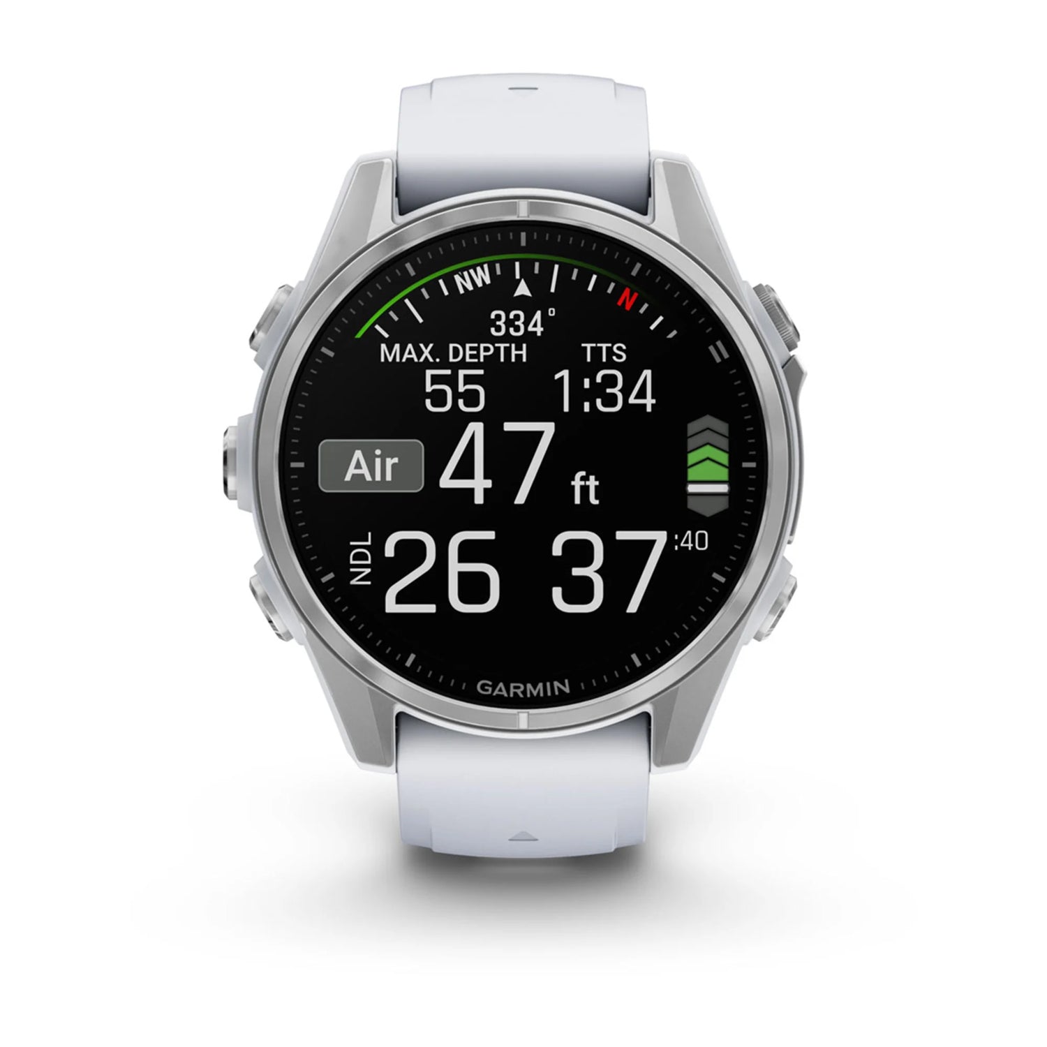 Garmin Unisex Fenix 8 43Mm Amoled Glass Smart Watches in White Color
