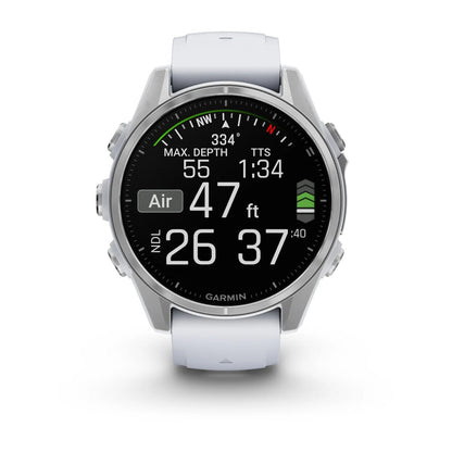 Garmin Unisex Fenix 8 43Mm Amoled Glass Smart Watches in White Color