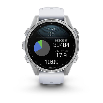 Garmin Unisex Fenix 8 43Mm Amoled Glass Smart Watches in White Color