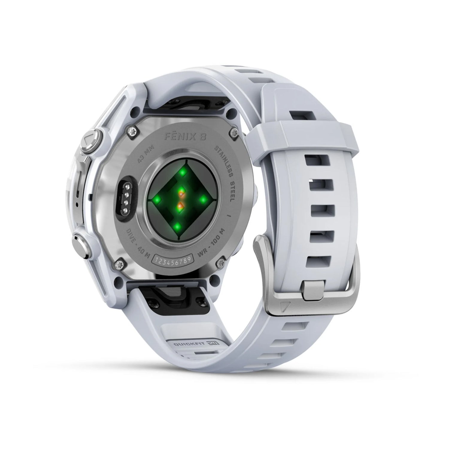 Garmin Unisex Fenix 8 43Mm Amoled Glass Smart Watches in White Color