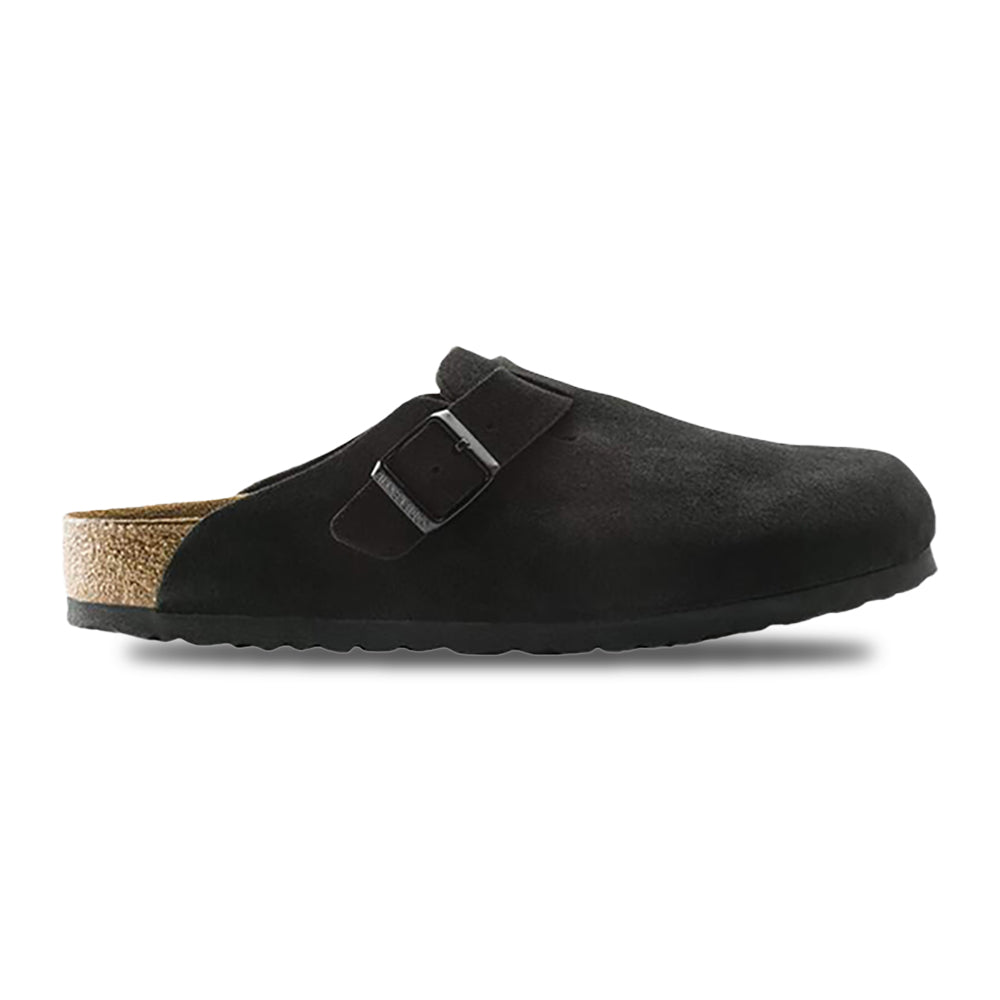Birkenstock Mens Boston Soft Reg. Slip-Ons in Black Color