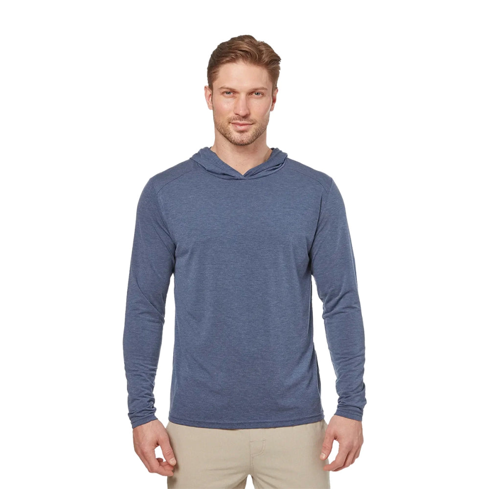 Fair Harbor Clothing Pbc Mens Seabreeze Hoodie Pullover in Blue Color