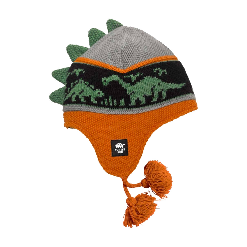 Turtle Fur Kids Dr Dino Hat Winter Hats in Orange Color