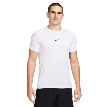Nike Mens Pro Df short sleeve Tops in White Color