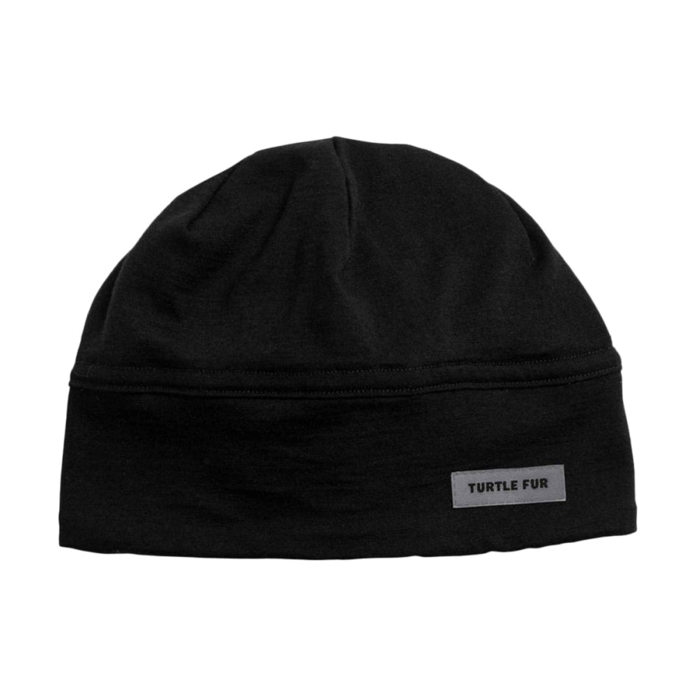 Turtle Fur Unisex Merino Beanie Winter Hats in Black Color