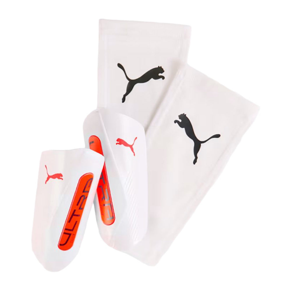 Puma Unisex Ultra Twist Sleeve Soccer Pads in White Color