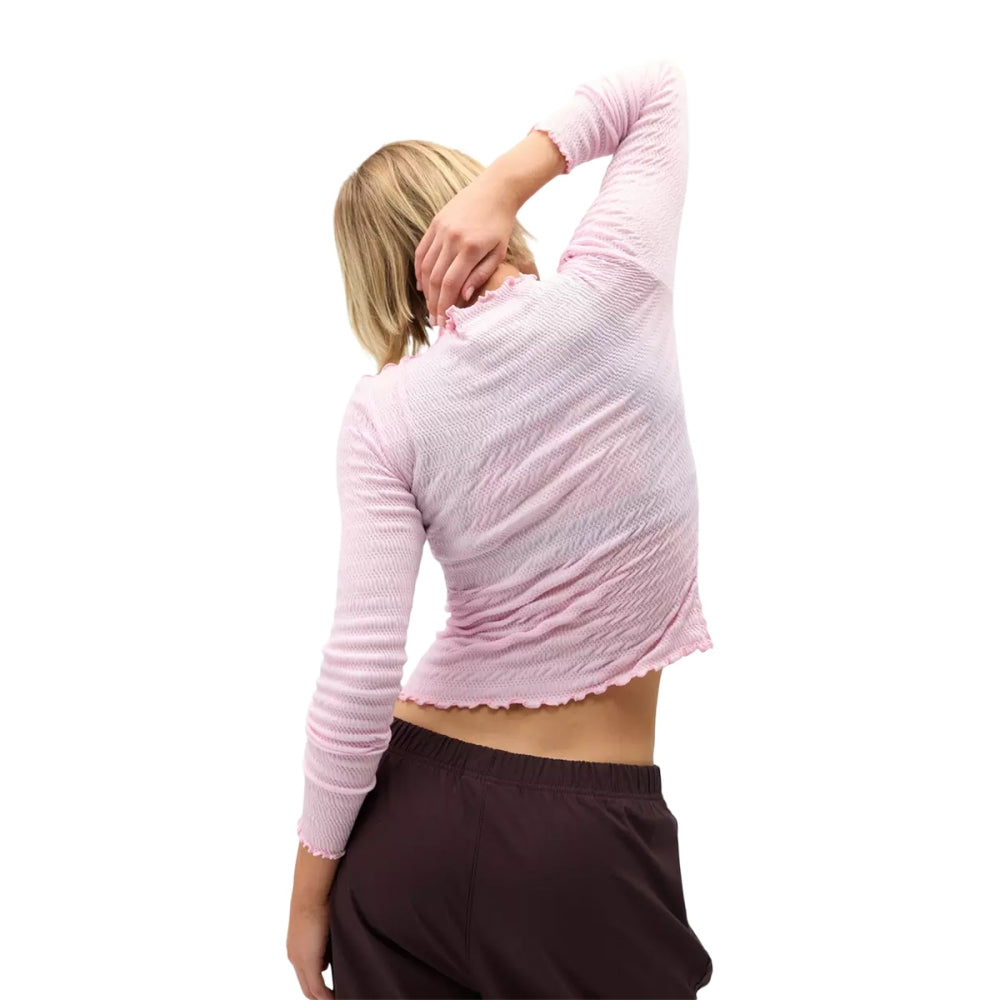 Halfdays Womens Ynes Trail Long Sleave T Tops in Pink Color