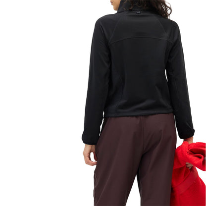 Halfdays Womens Rebecca 1/2Zip Fleece Midlayer in Black Color
