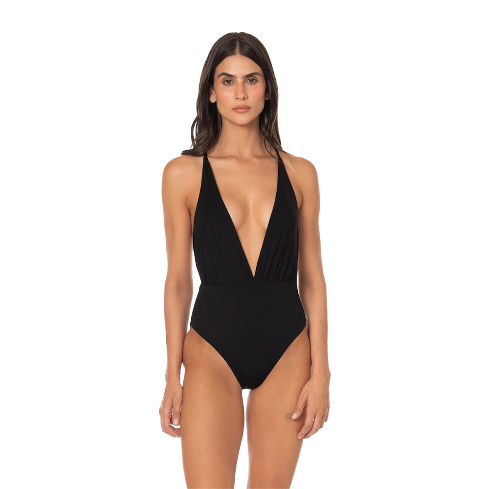 Maaji Swimwear Womens Jade Black Safri Swimsuits in Black Color