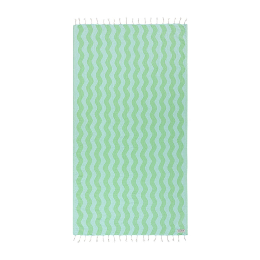 Sand Cloud Unisex Rumble Waves Towels in Green Color