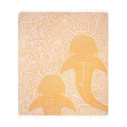 Sand Cloud Unisex Whale Shark Sunflower Xl Towels in Multi Color