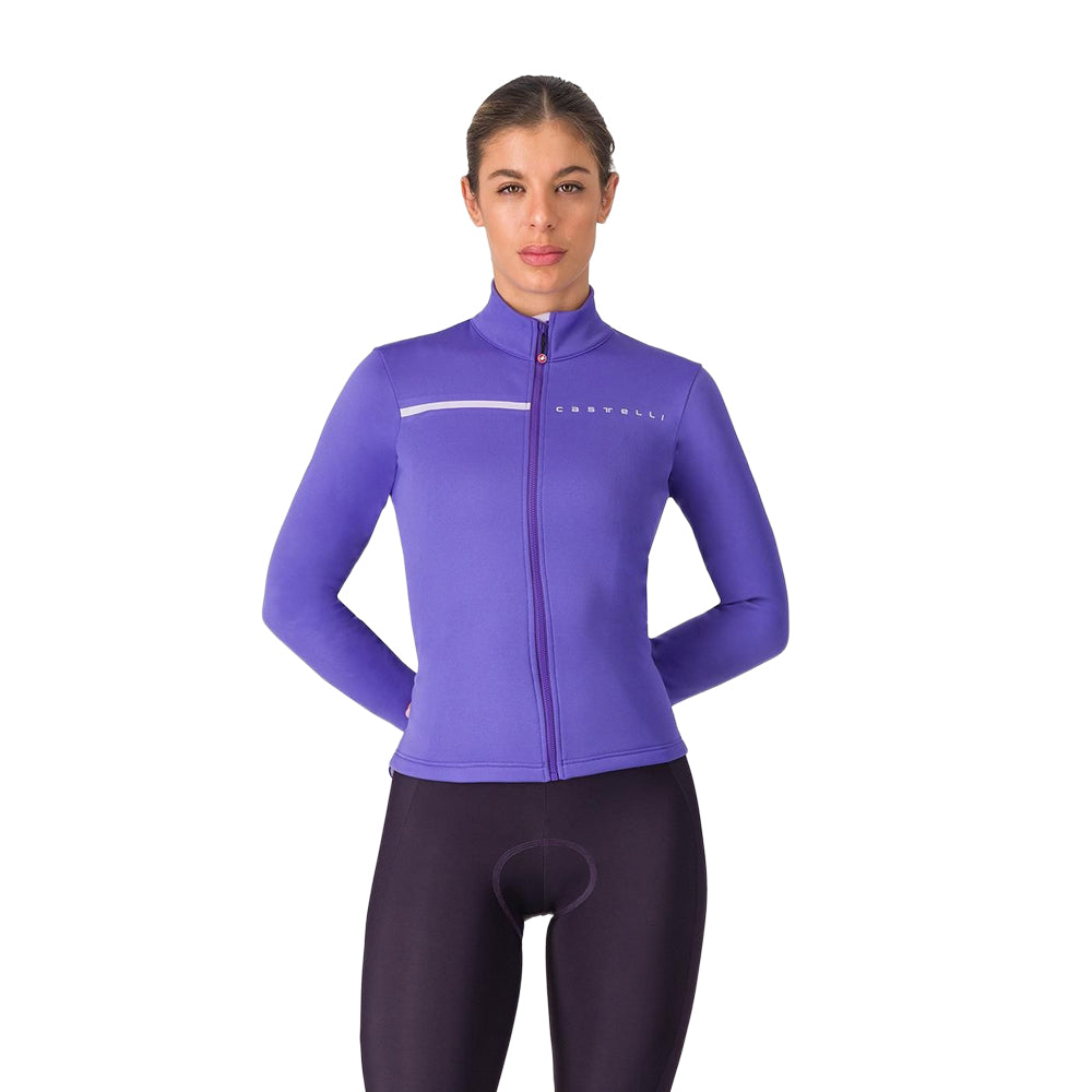 Castelli Womens Sinergia 2 Jersey Fz Jerseys in Purple Color
