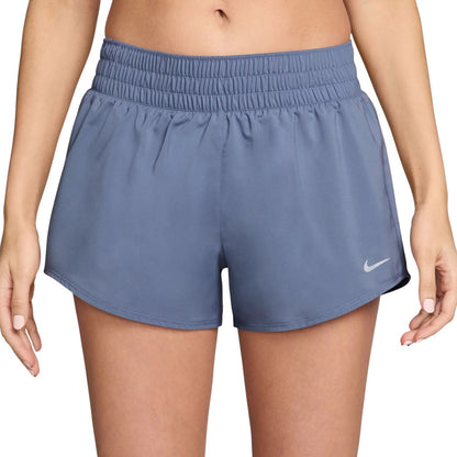 Nike Womens Df One Mr 3In Bl Shorts in Blue Color